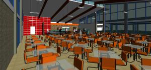 Interior de la nueva Soda-Comedor