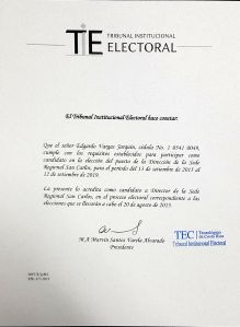 Credenciales de Candidato (2015-2019)